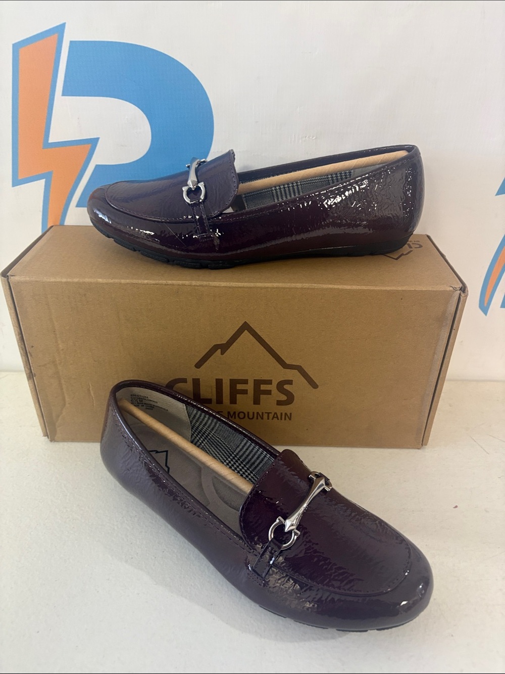 Cliffs by WHITE MOUNTAIN Women's Deep Wine Patent Slip-On Loafers